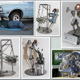 Metalowa figurka - Figurka na prezent dla mechanika