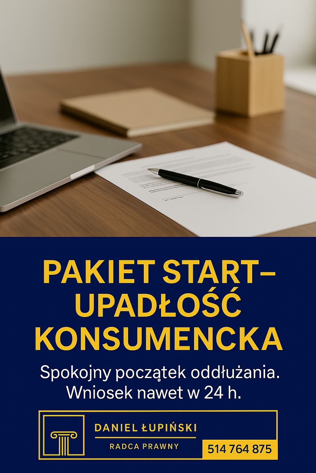 Wniosek o ogłoszenie upadłości konsumenckiej nawet w 24h.