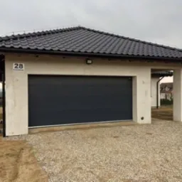 Brama garażowa z napędem RAL 7016 antracyt