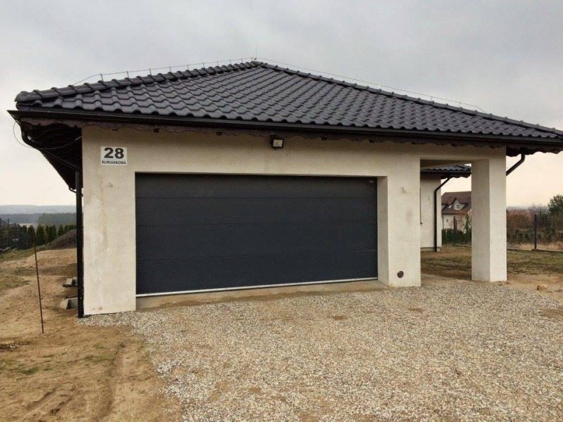 Brama garażowa z napędem RAL 7016 antracyt