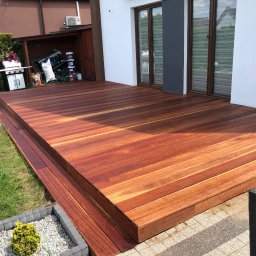 Marcin Wątorek - Taras z drewna egzotycznego Angelim amargoso przed olejowaniem