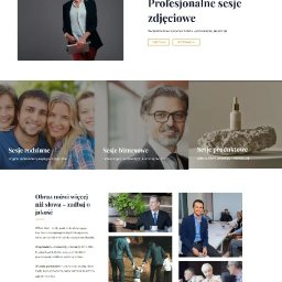 Strona prezentacyjna dla fotografa — portfolio i oferta usług fotograficznych.