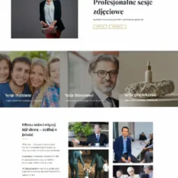 Strona prezentacyjna dla fotografa — portfolio i oferta usług fotograficznych.