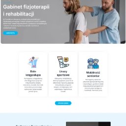 Strona internetowa dla gabinetu fizjoterapii i rehabilitacji.