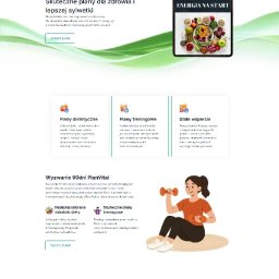 Strona sprzedażowa dla planów dietetycznych i treningowych