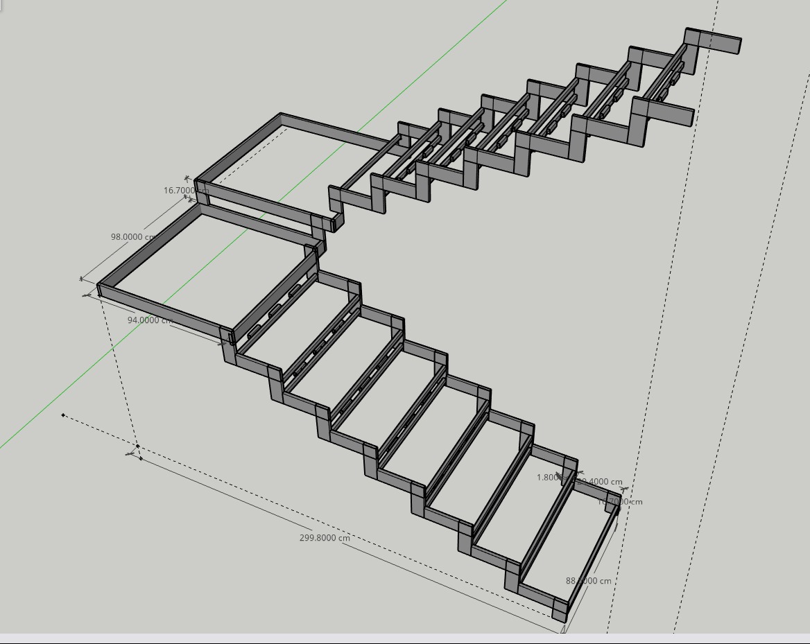 Wizualizacja konstrukcji schodów