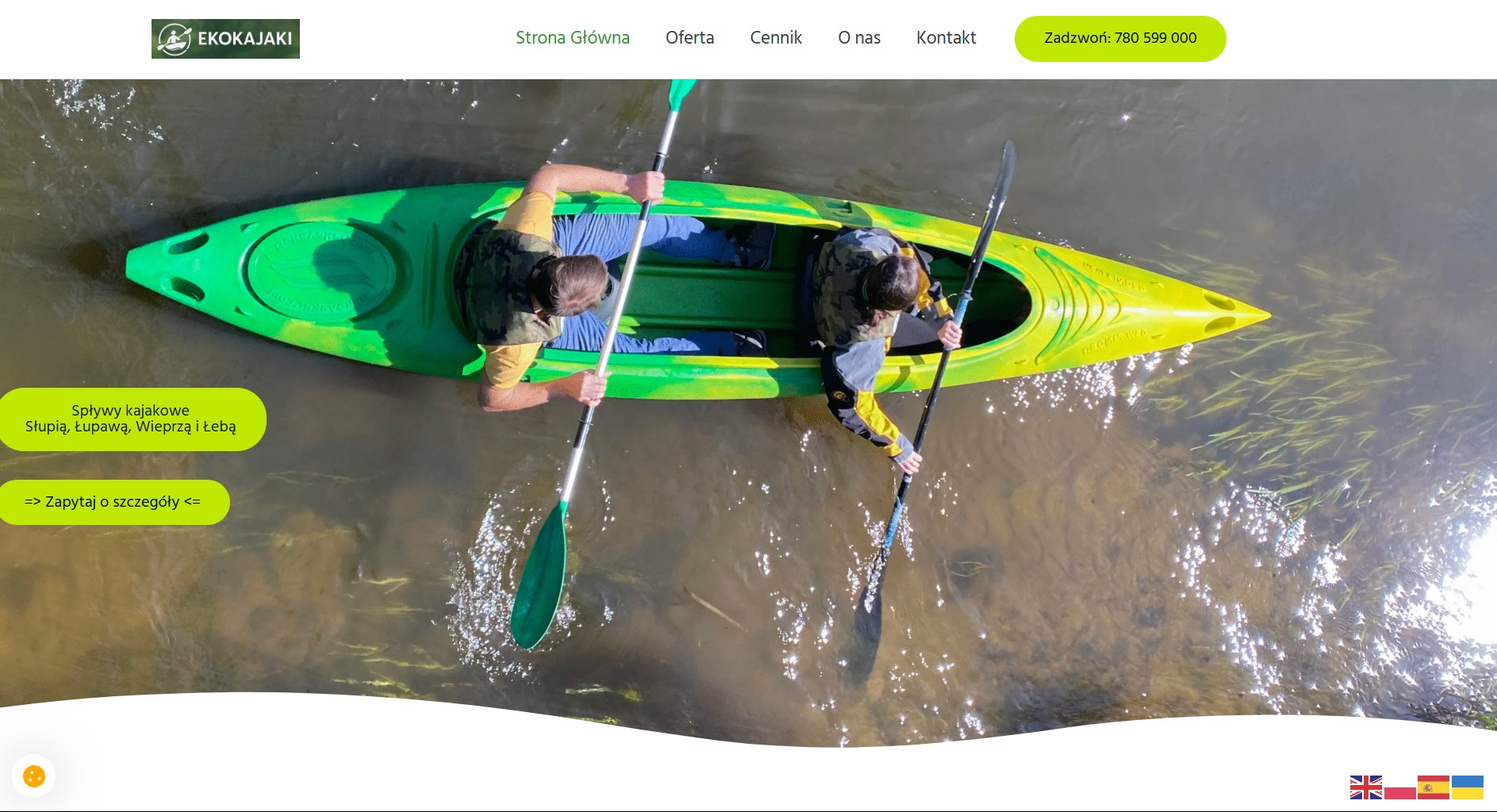 Jedna z ostatnich realizacji. Strona wielozakładkowa, wielojęzyczna.