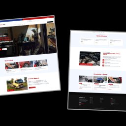 AK Web & Design Anastasiia Kupriianets - Dwie strony responsywnej witryny Marecki 24/7 dla firmy motoryzacyjnej, zbudowanej w Next.js i Tailwind CSS, prezentujące ofertę, opinie, blog i formularz kontaktowy.