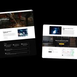 Strona firmowa dla firmy spawalniczej prezentująca ofertę, realizacje i przewagi techniczne. Czytelny, profesjonalny design dopasowany do branży przemysłowej i klientów B2B.