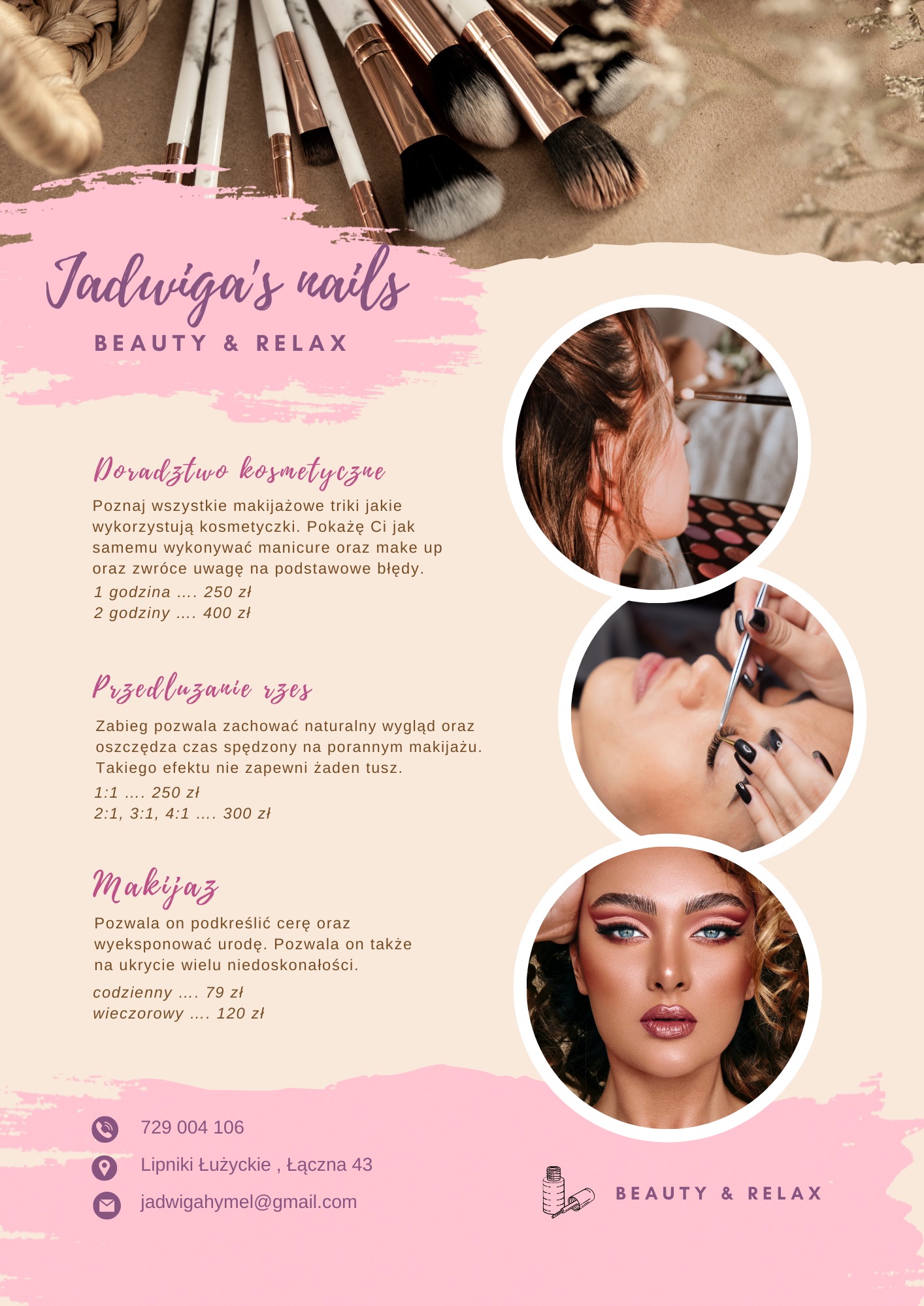 Projekt ulotki salonu kosmetycznego