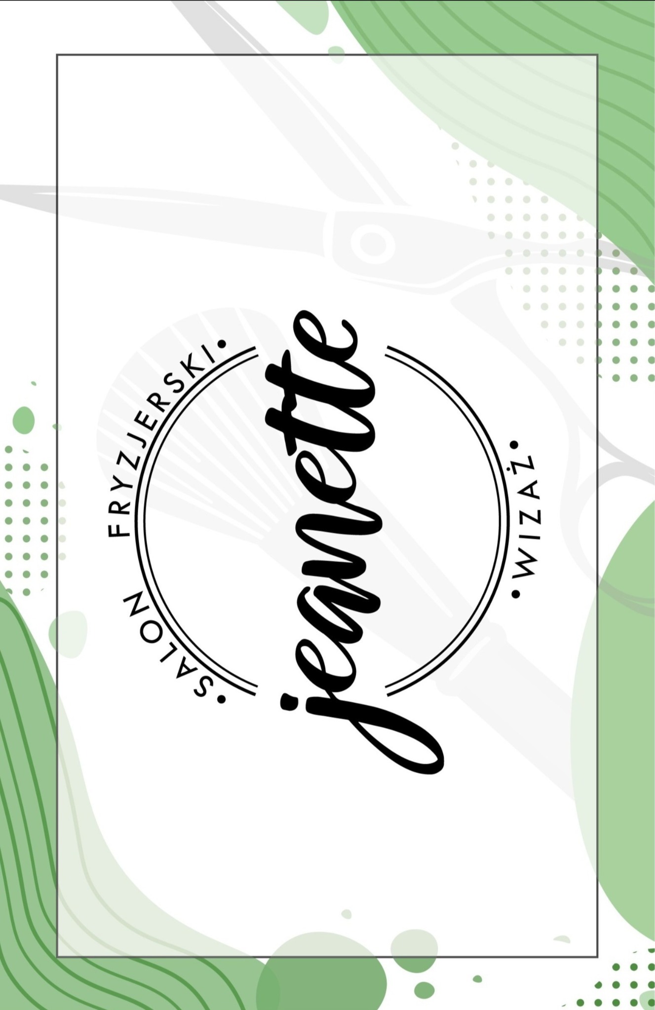 przód wizytówki do salonu kosmetycznego