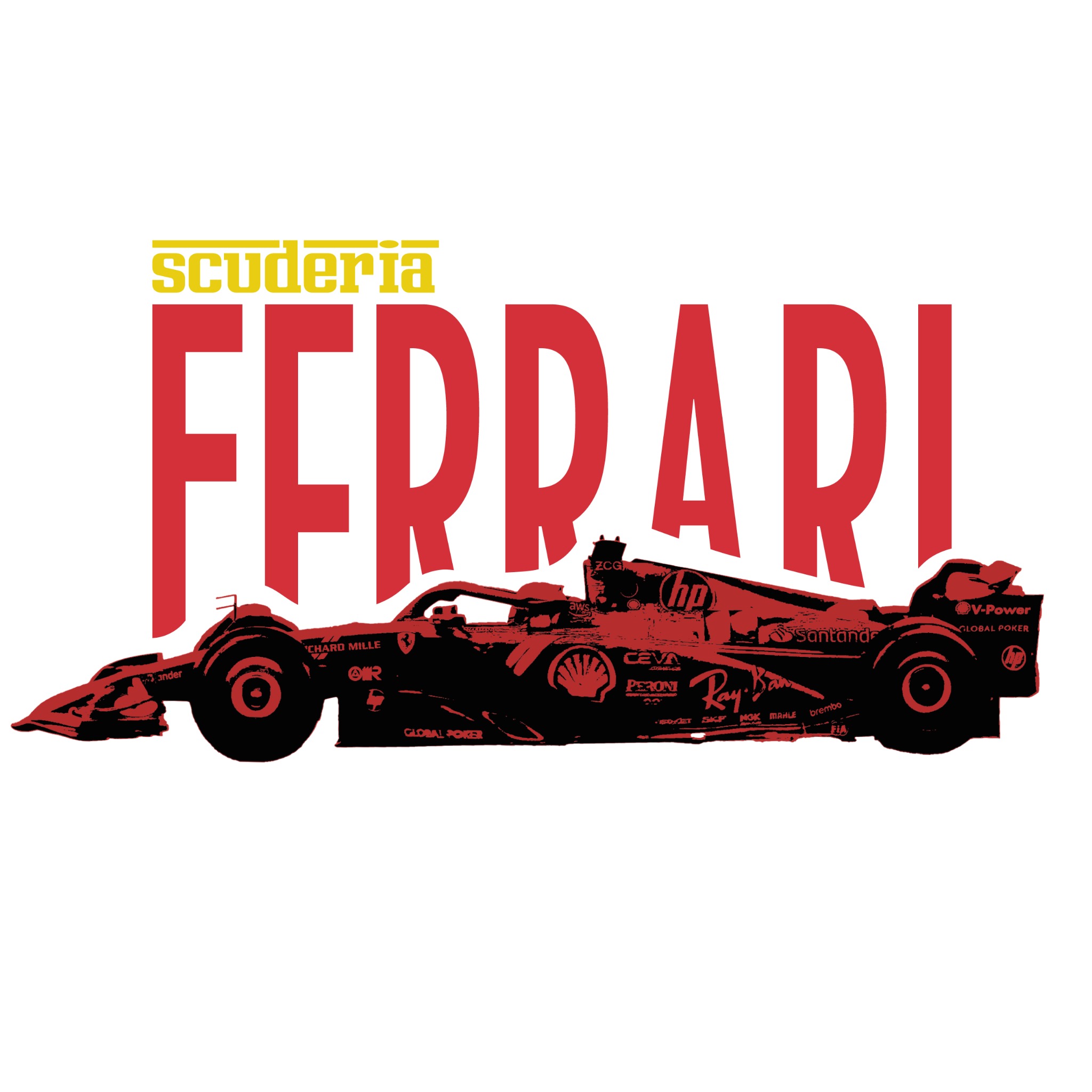 design koszulki o tematyce Formuły 1