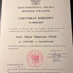 Certyfikat Ministra Finansów