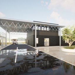 Brama wjazdowa na teren kopalni