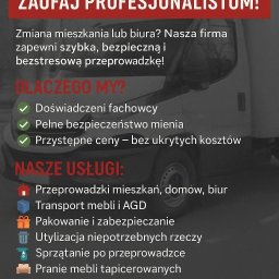 Bindas Group - Profesjonalne przeprowadzki mieszkań, domów i biur. Szybka, bezpieczna i bezstresowa usługa. Transport mebli i AGD, pakowanie, utylizacja, sprzątanie i pranie tapicerki.