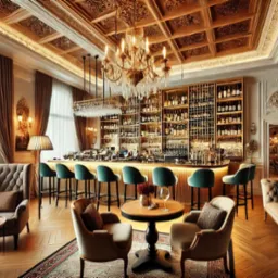 Wizualizacja przedstawia wnętrze inspirowane klasycznym stylem francuskim,