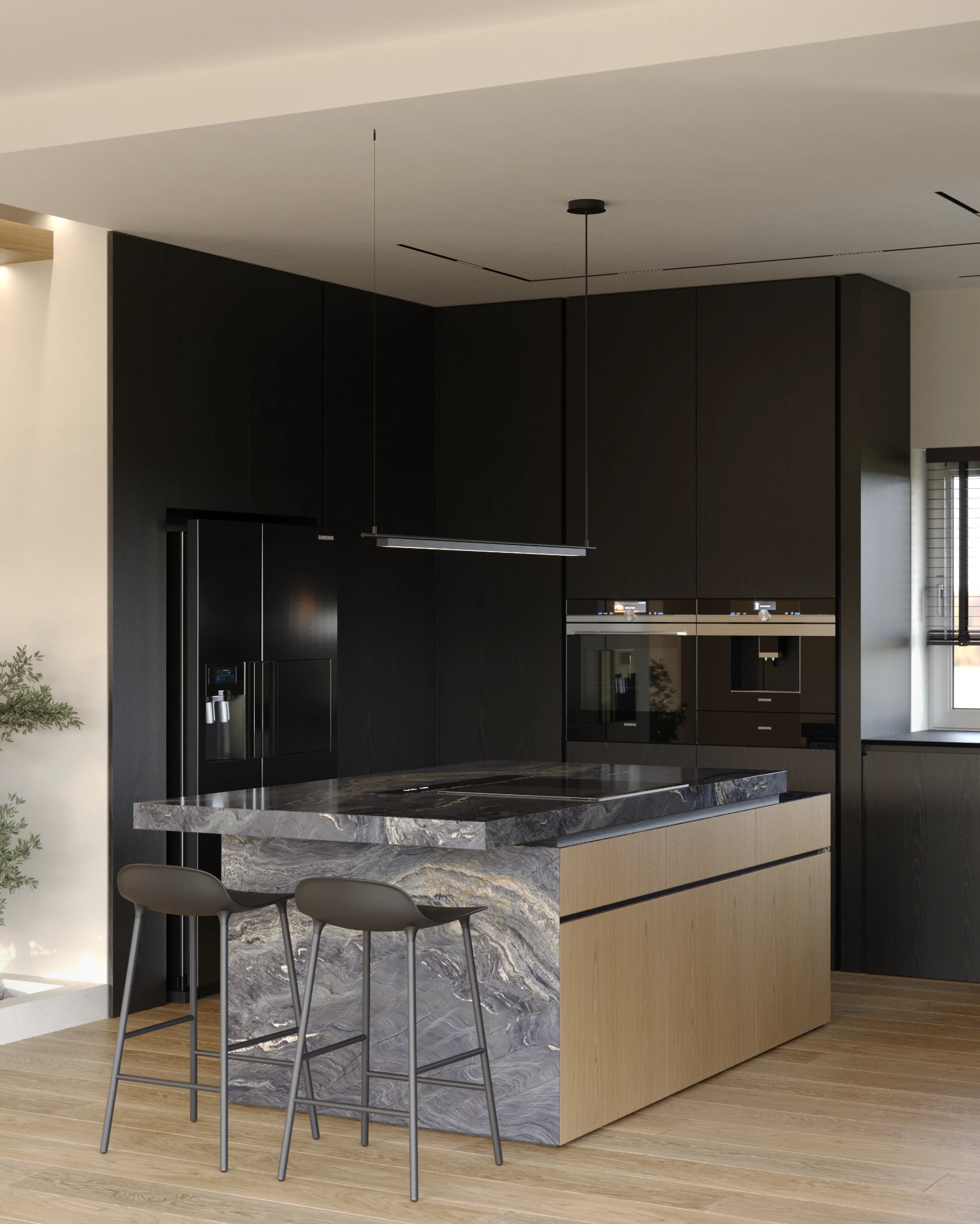 Projekt kuchni z wyspą