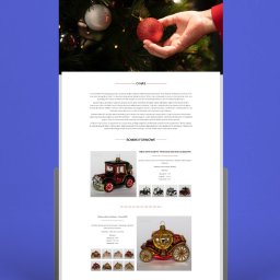 Strona wykonana dla producenta szklanych ozdób świątecznych z Łodzi