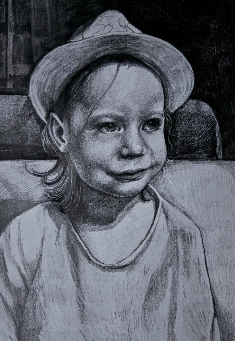 Portret ołówkiem, zamówienie, 2024, Weronika Tlałka