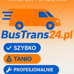 Grafika reklamowa: Utylizacja, transport i sprzątanie. BusTrans24.pl - szybko, tanio, profesjonalnie. Wywóz gruzu, śmieci, odpadów pobudowlanych, sprzątanie piwnic.