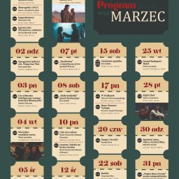 projekt harmonogramu kina na dany miesiąc 