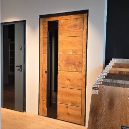 Drzwi wejściowe dąb szczotka  