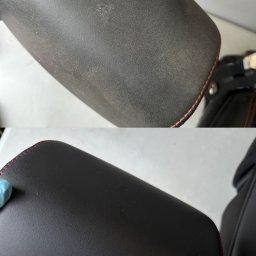 MARTIN KĘDRAK FOLI-CAR - Efekt czyszczenia skórzanego podłokietnika.