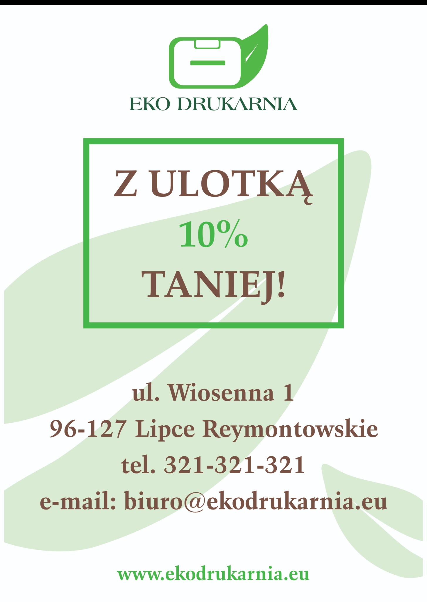 Projekt ulotek + znak wodny