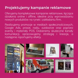 Niech Cię Widzą - Kamil Szpajcher - Przykłady kampanii reklamowych: ulotki, banery, reklama na samochodzie. Różnorodne materiały promocyjne prezentujące ofertę firmy.