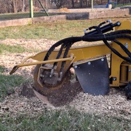 Frezowanie pni drzew - Ogrody Klecza Górna