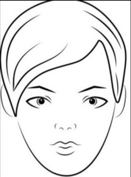 Minimalistyczny, czarno-biały portret kobiety z krótkimi włosami i wyrazistymi oczami, narysowany cienką linią na jasnym tle. Grafika wektorowa.