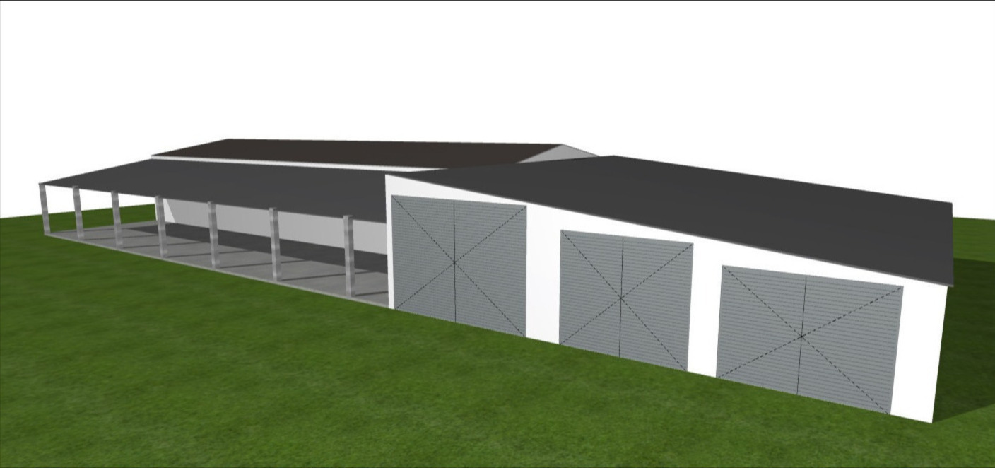 Budynek inwentarski z wiatą