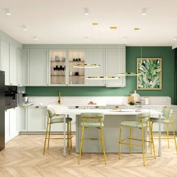 Miętowa kuchnia dla wspaniałej czteroosobowej rodziny pod Gdańskiem.