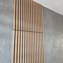 Efekt Betonu plus lamelki cegła dekoracyjna 