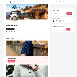 Karol Krakowski - Interfejs platformy społecznościowej z płatnymi treściami, widok profilu użytkownika z awatarem i postami. Projekt strony internetowej z Krakowa.