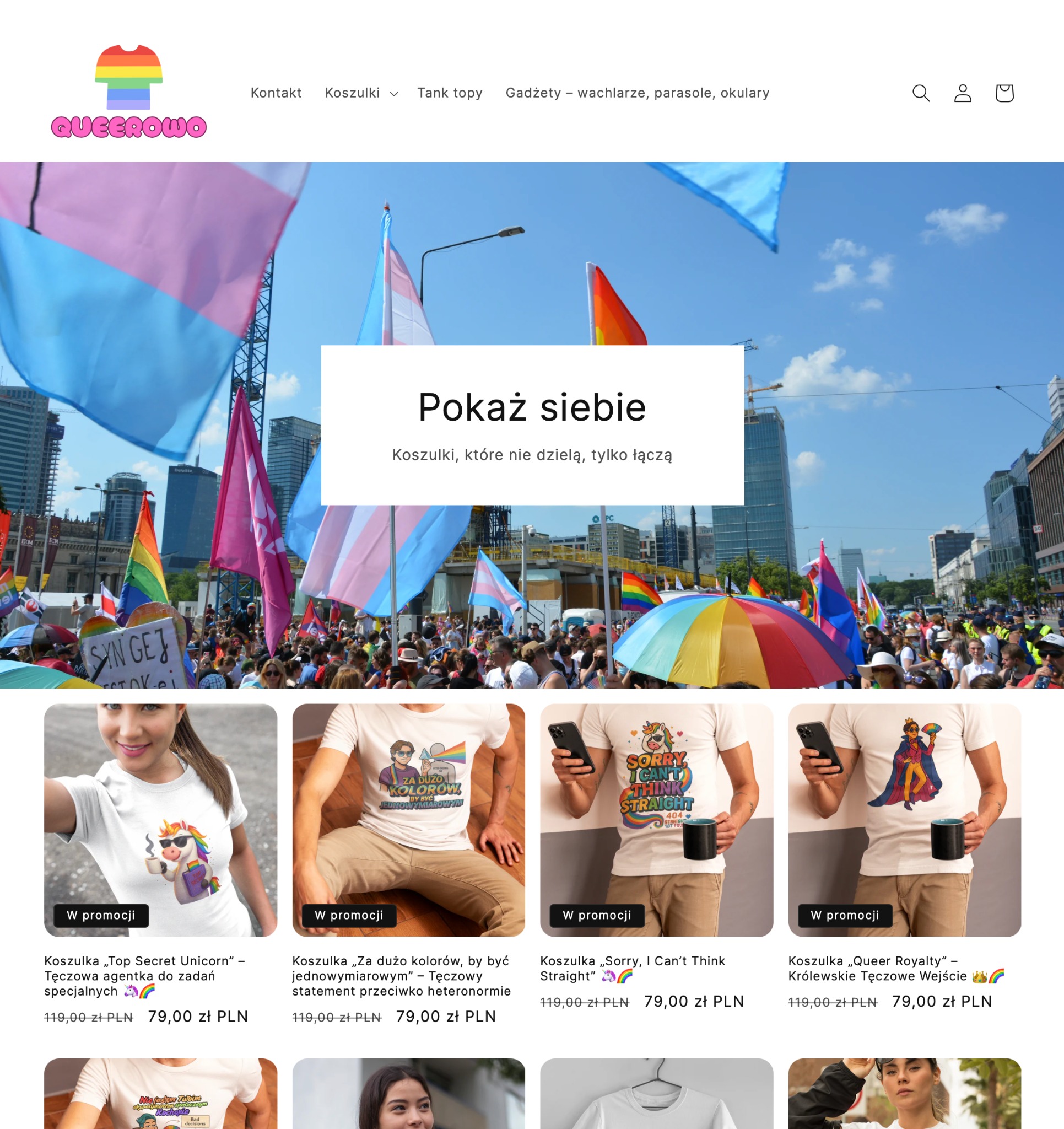 Projekt sklepu internetowego Queerowo wraz z integracjami print on demand