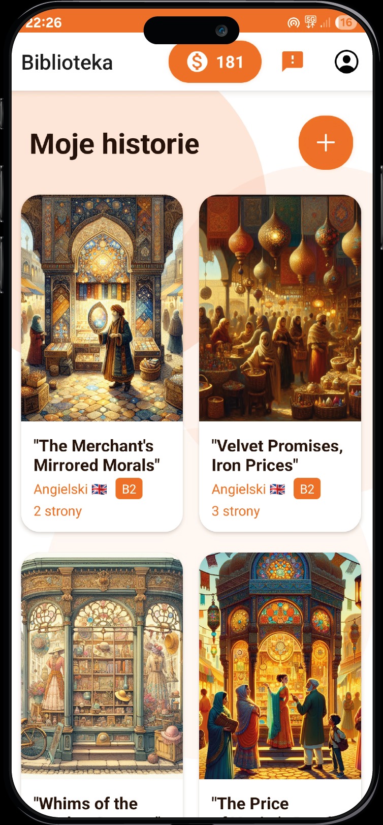 Aplikacja na telefon do nauki języków – czytaj historyjki, tłumacz je używając AI i słuchaj audiobooków