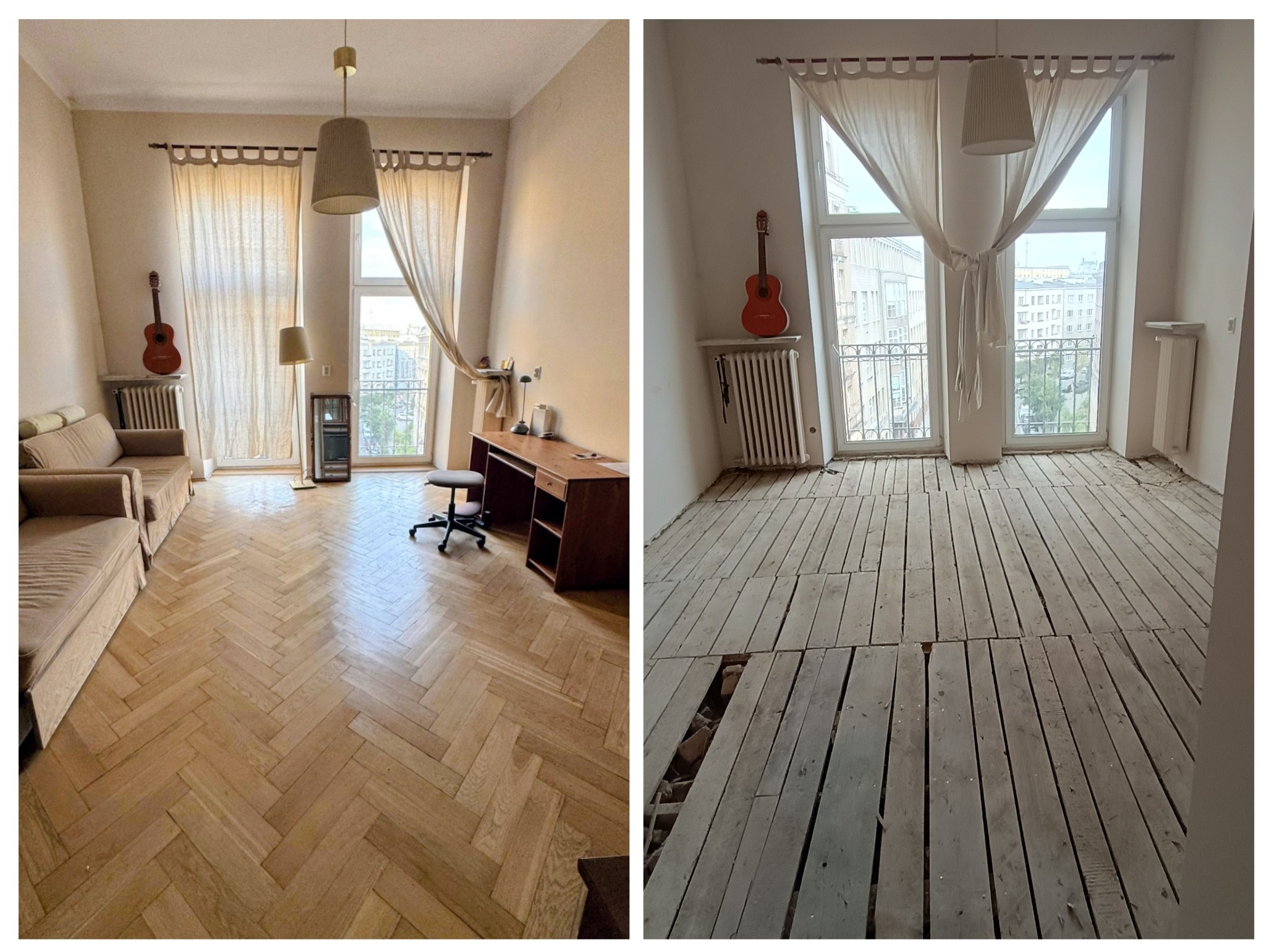 Demontaż parkietu i wywóz wraz z meblami