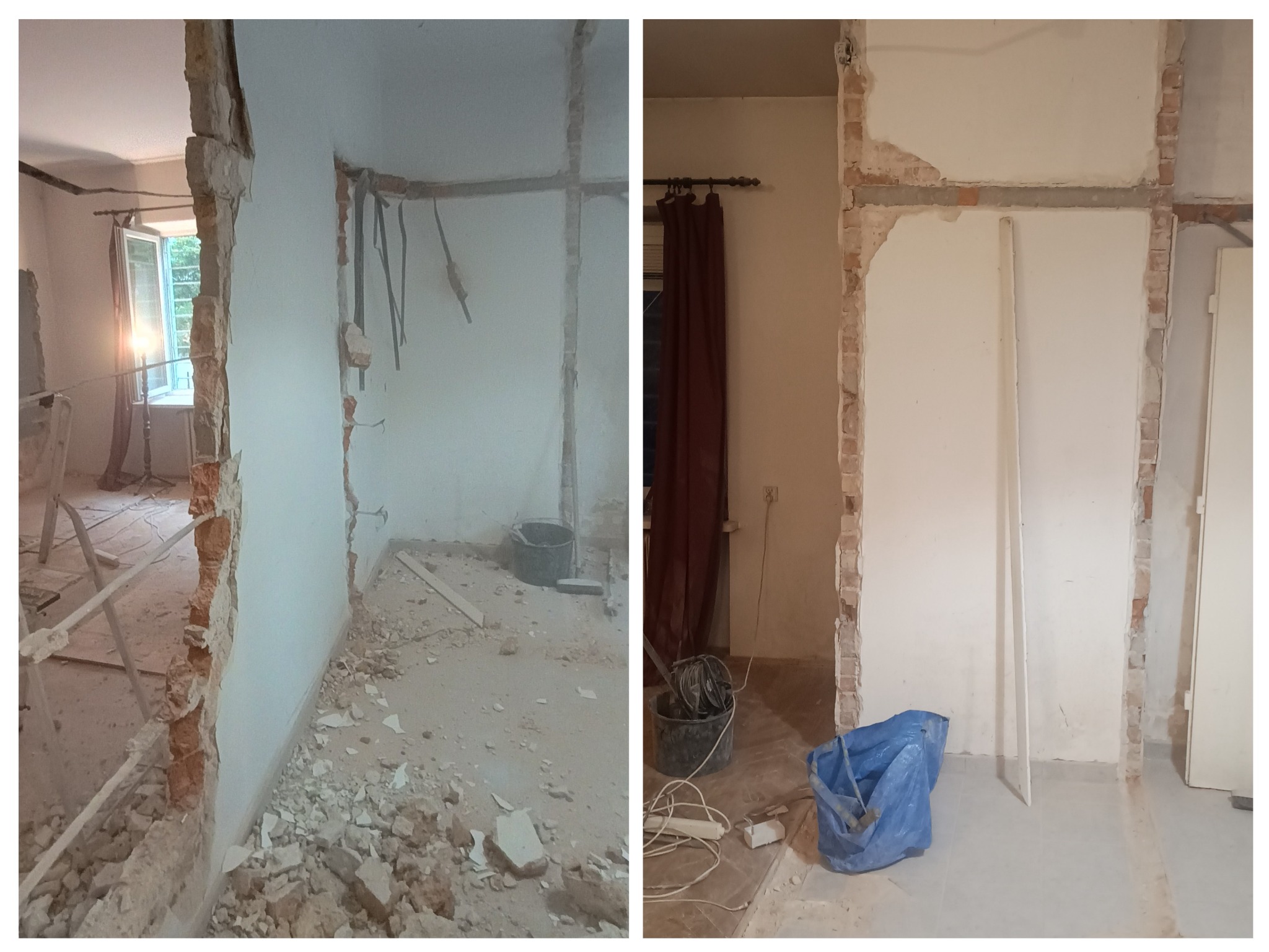 Wyburzenia ścian z wywozem gruzu