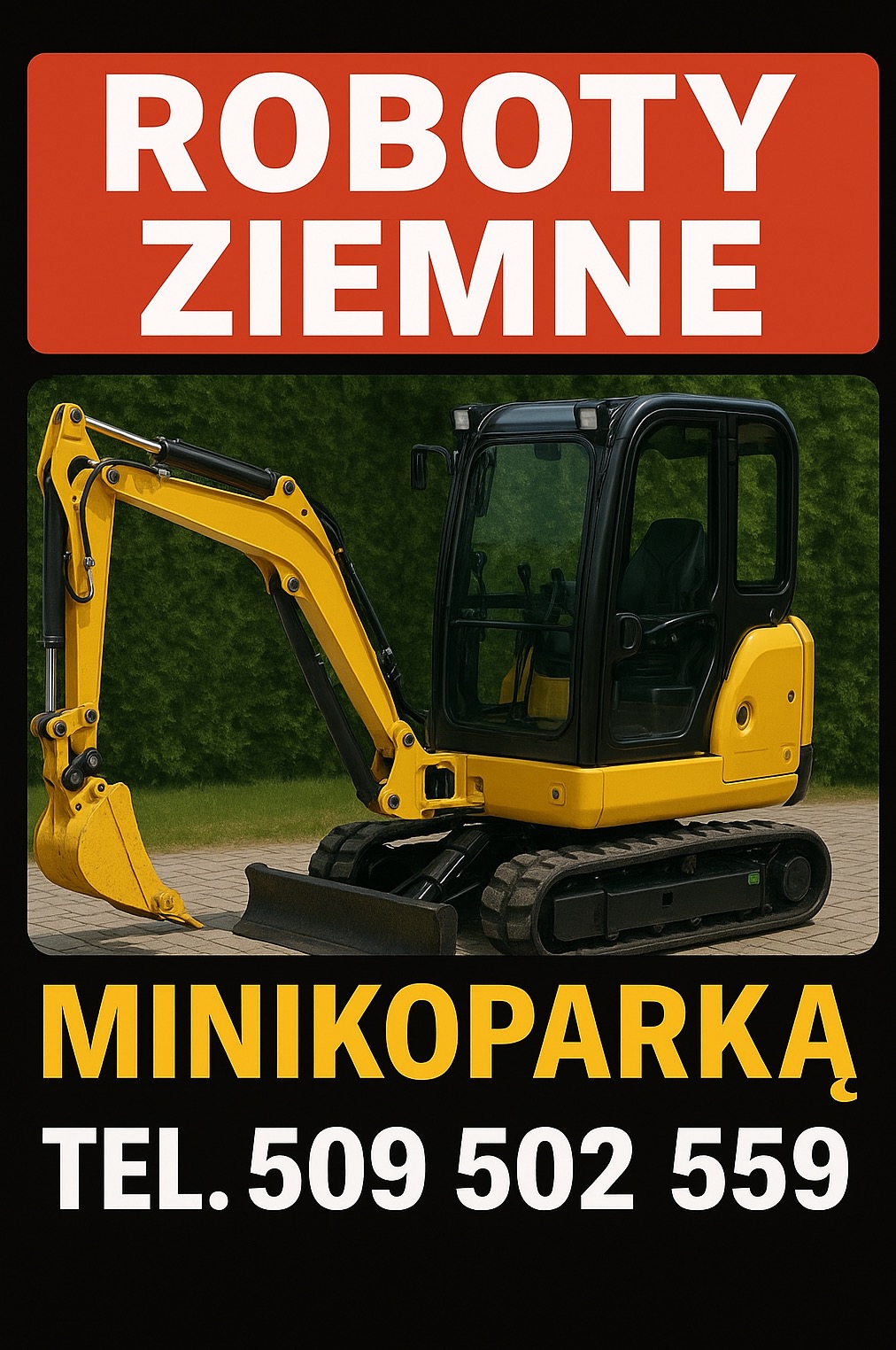 Roboty Ziemne- Minikoparką