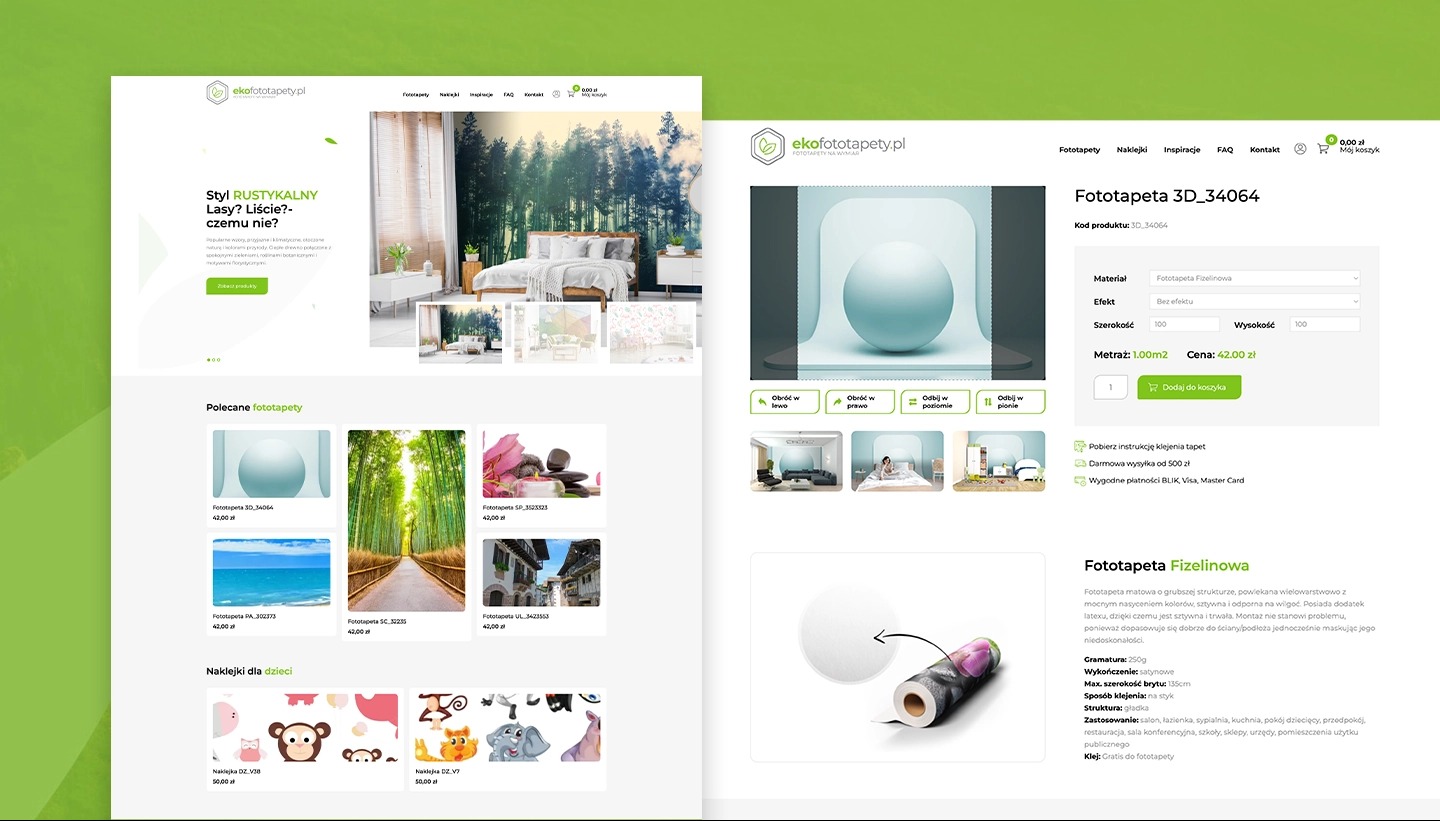 Sklepy internetowy do sprzedaży Fototapet na wymiar