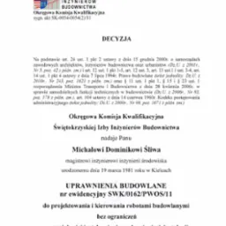 Uprawnienie Projektowe i Wykonawcze w branży sanitarnej