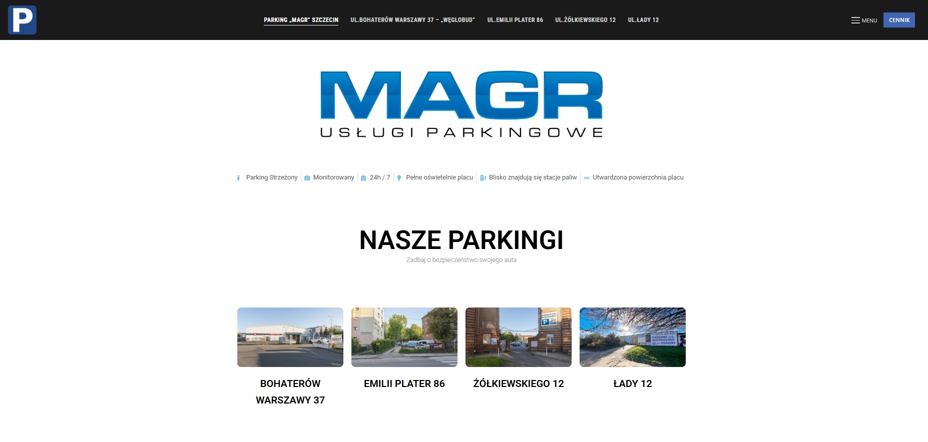 parkingi magr - strona internetowa