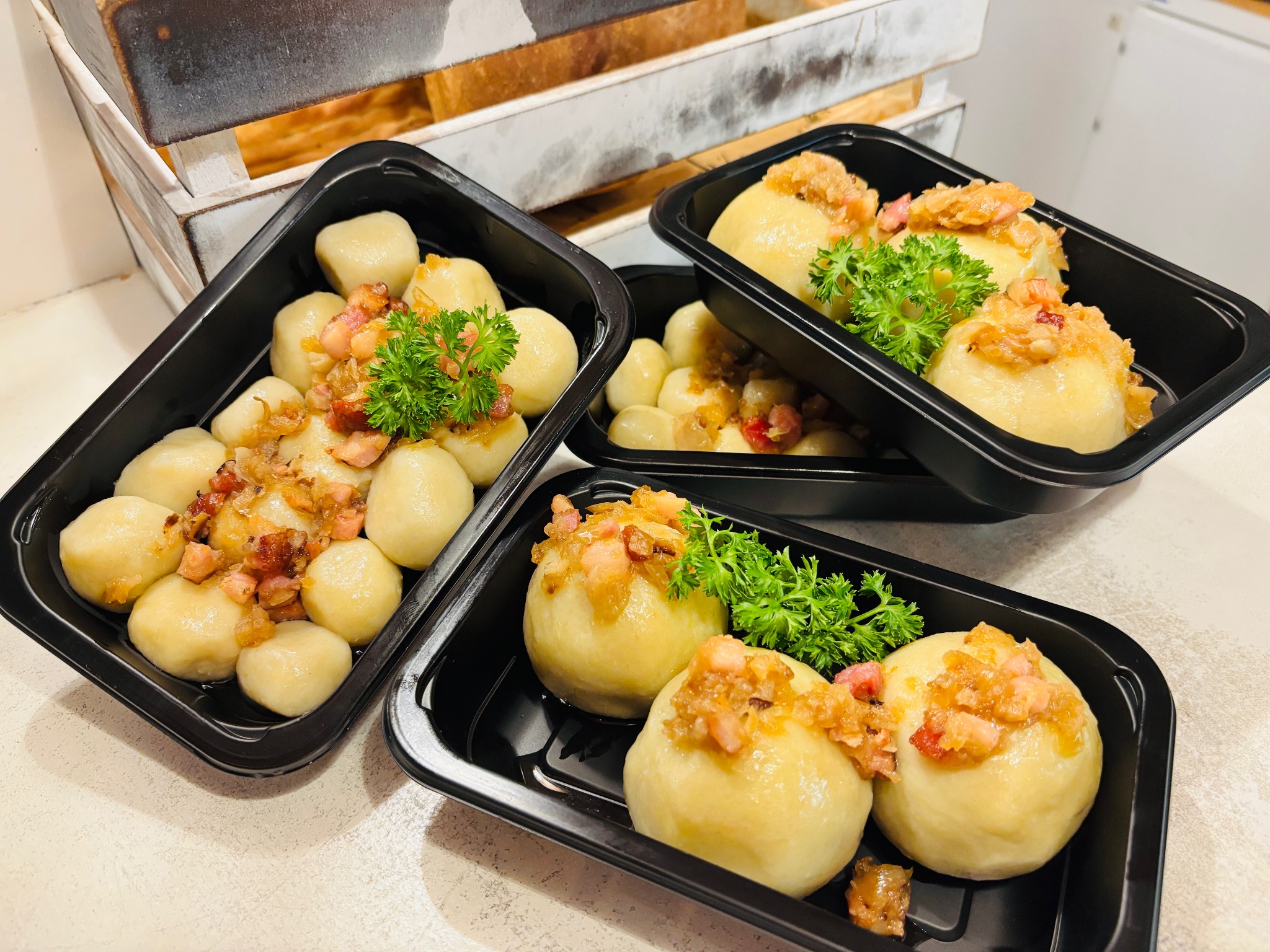 ~ Pyzy z mięsem ~ mini pyzy z okrasą