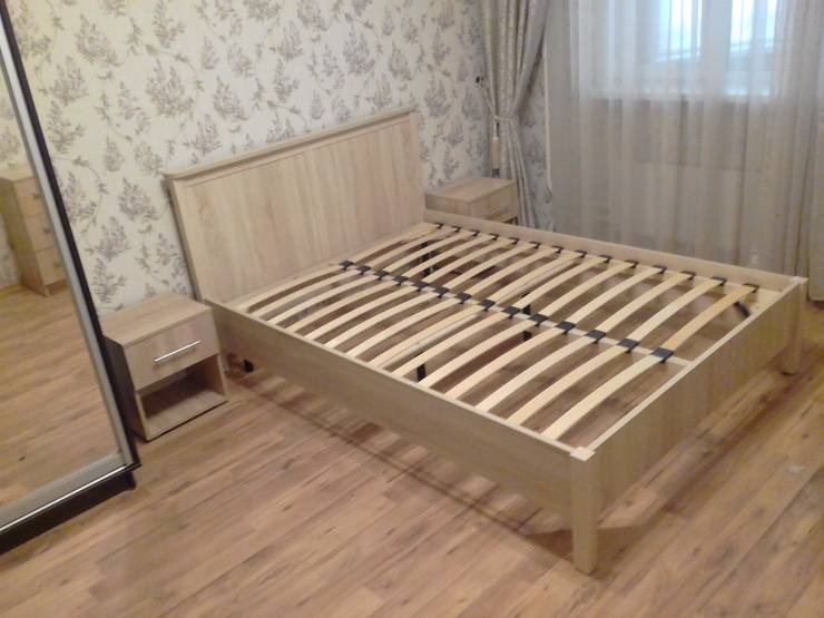 Gotowe, zmontowane łóżko z Ikei