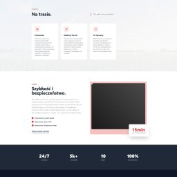 Mariusz Szwaracki Usługi IT - Strona internetowa auto pomocy z hasłem 'Pomoc drogowa w 15 minut' i zdjęciem niebieskiego samochodu. Oferta holowania, serwisu mobilnego i OC spraw.