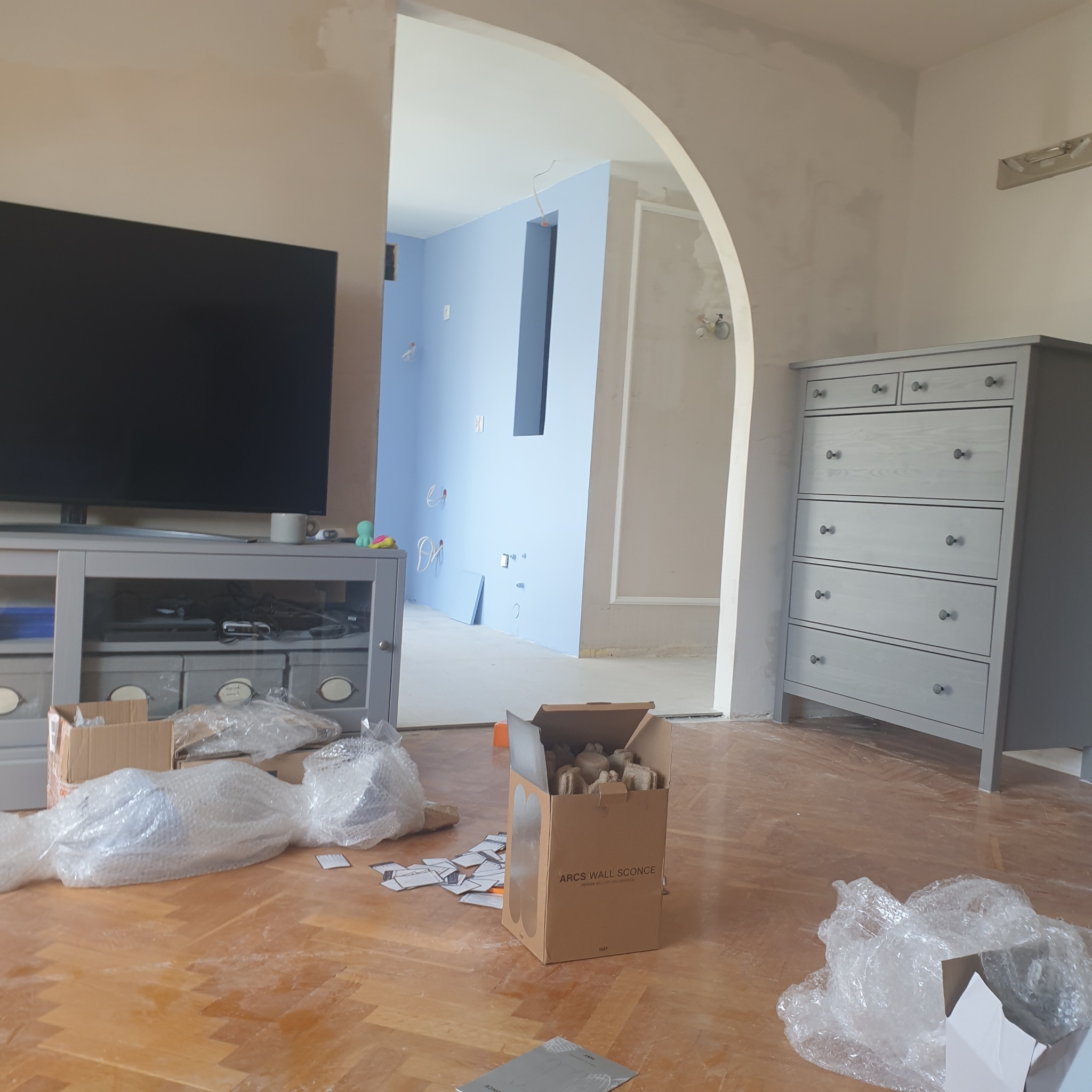 Wykończeniówka. W trakcie prac.