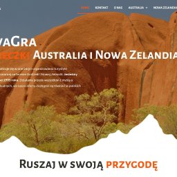 Strona internetowa, usługowa dla klienta oferującego wycieczki zagraniczne.