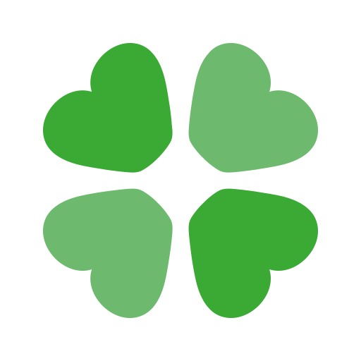 Grafika czterolistnej koniczyny w odcieniach zieleni, symbolizująca szczęście i pomyślność. Idealna jako metafora ochrony i bezpieczeństwa.