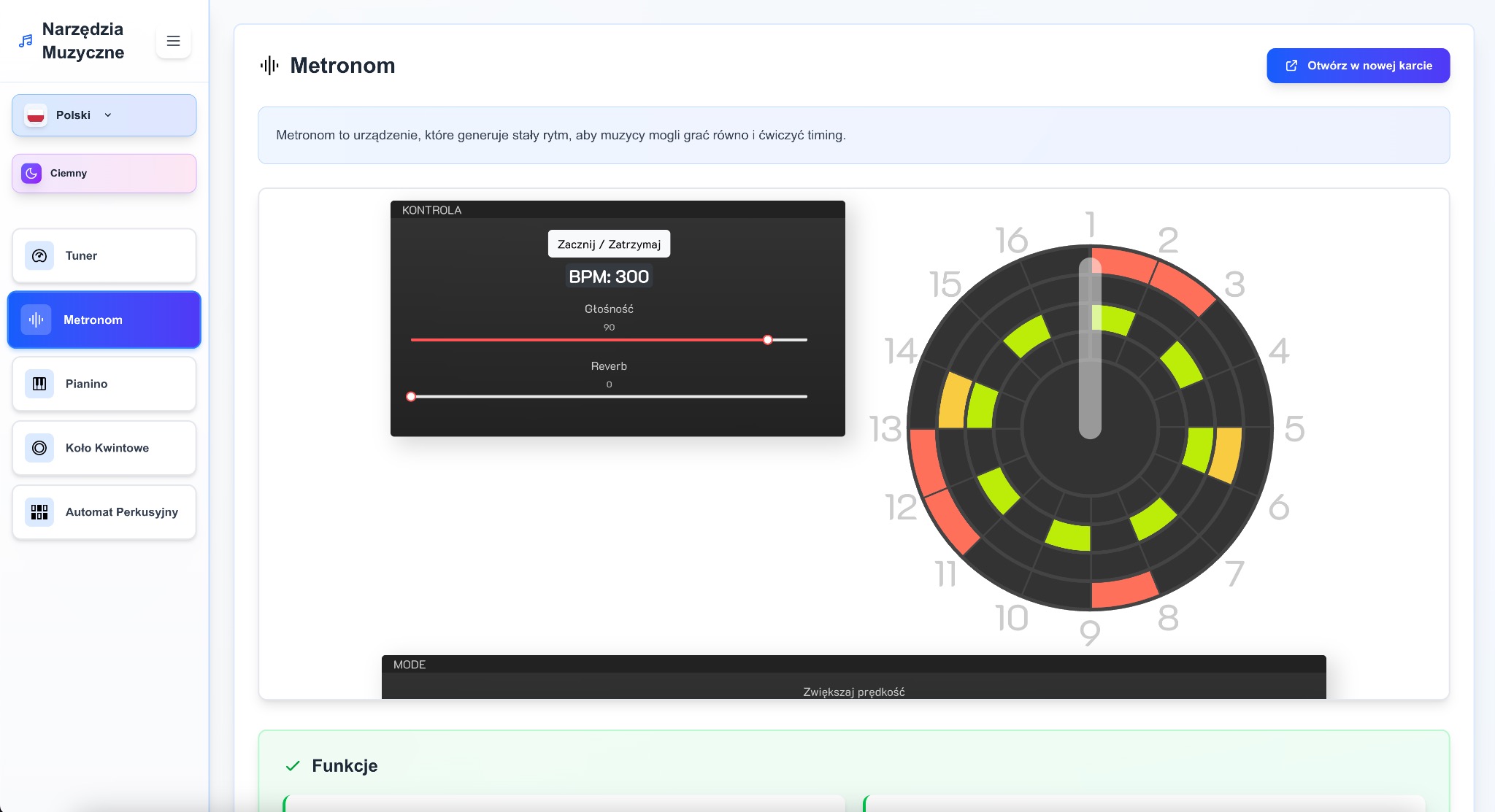Aplikacja internetowa dla muzyków